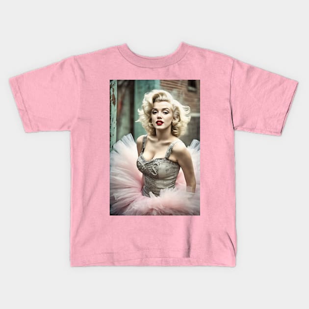 Urban Grunge Marilyn Kids T-Shirt by PurplePeacock